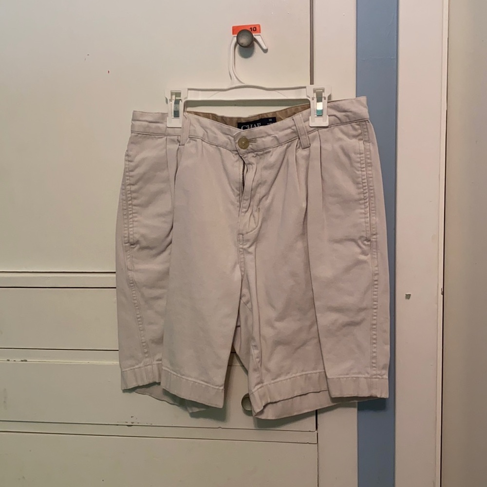 Chaps 8 inch inseam khaki shorts